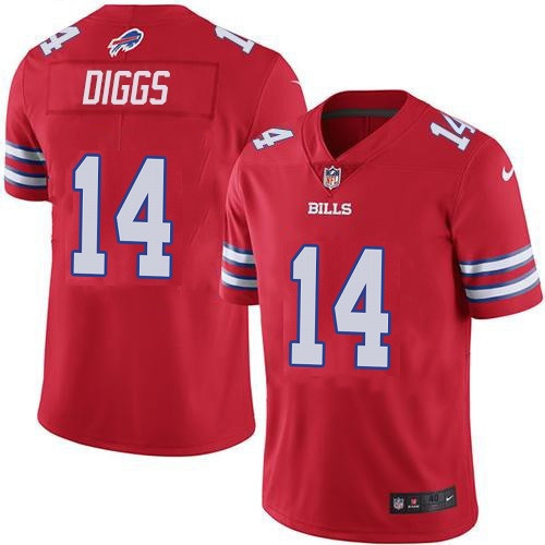 Men's Buffalo Bills #14 Stefon Diggs Red Stitched NFL Jersey